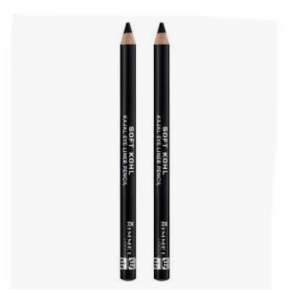 NEW Set of Two (2) Rimmel London Soft Kohl Eyeliner Pencil Jet Black
